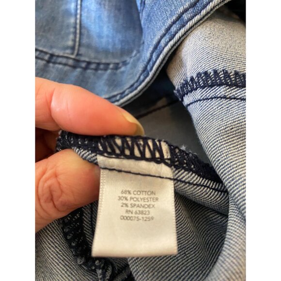 Christopher & Banks Womens Denim Jacket XL Blue Zip Front - Picture 5 of 11